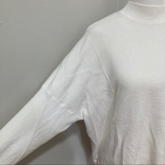 dreamers Winter White Sweater size S NEW Slouchy Soft Rib Stitch - Picture 2 of 9